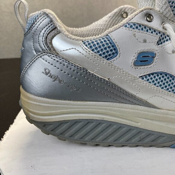 Sketchers‎ Shape Ups Women's White/Blue Toning Walking Sneakers 11803 Size 10 - Picture 15 of 16